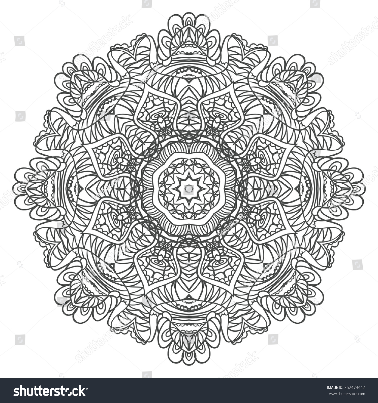 Vector Stylish Floral Arabic Mandala Vector Stock Vector (Royalty Free ...