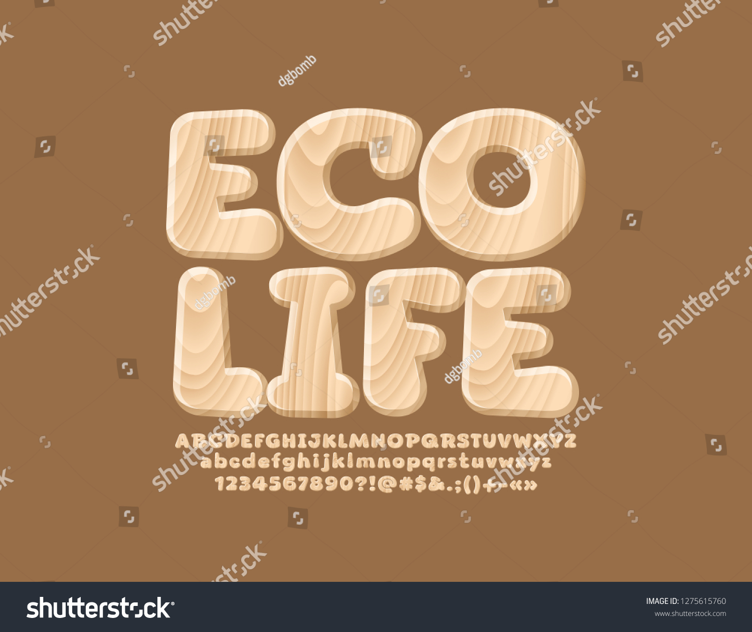 Vector Stylish Sign Text Eco Life Stock Vector (royalty Free 