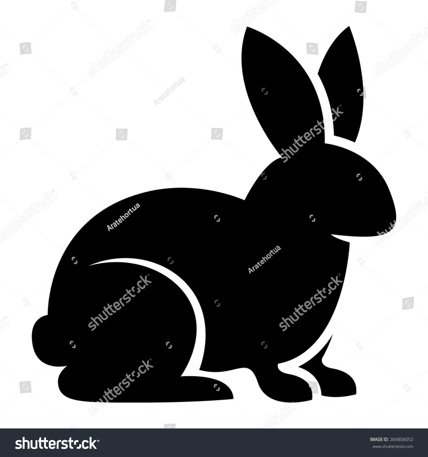 Vector Stylized Rabbit Illustration Isolated On 스톡 벡터로열티 프리 284806052