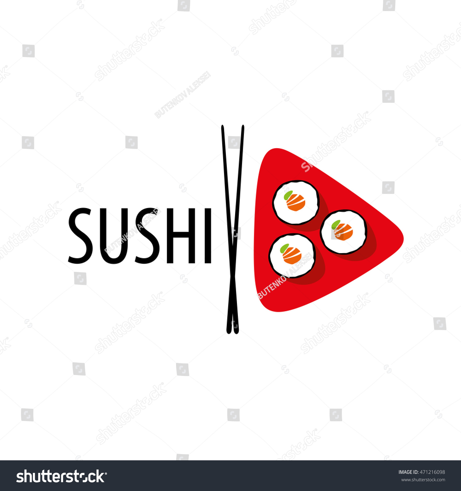 Vector Sushi Logo Stock Vector 471216098 - Shutterstock