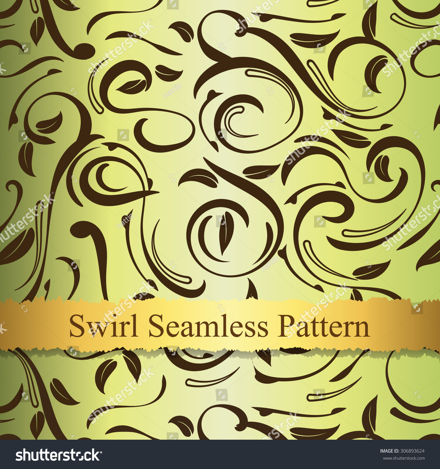 Vector Swirl Seamless Pattern Stock Vector Royalty Free 306893624