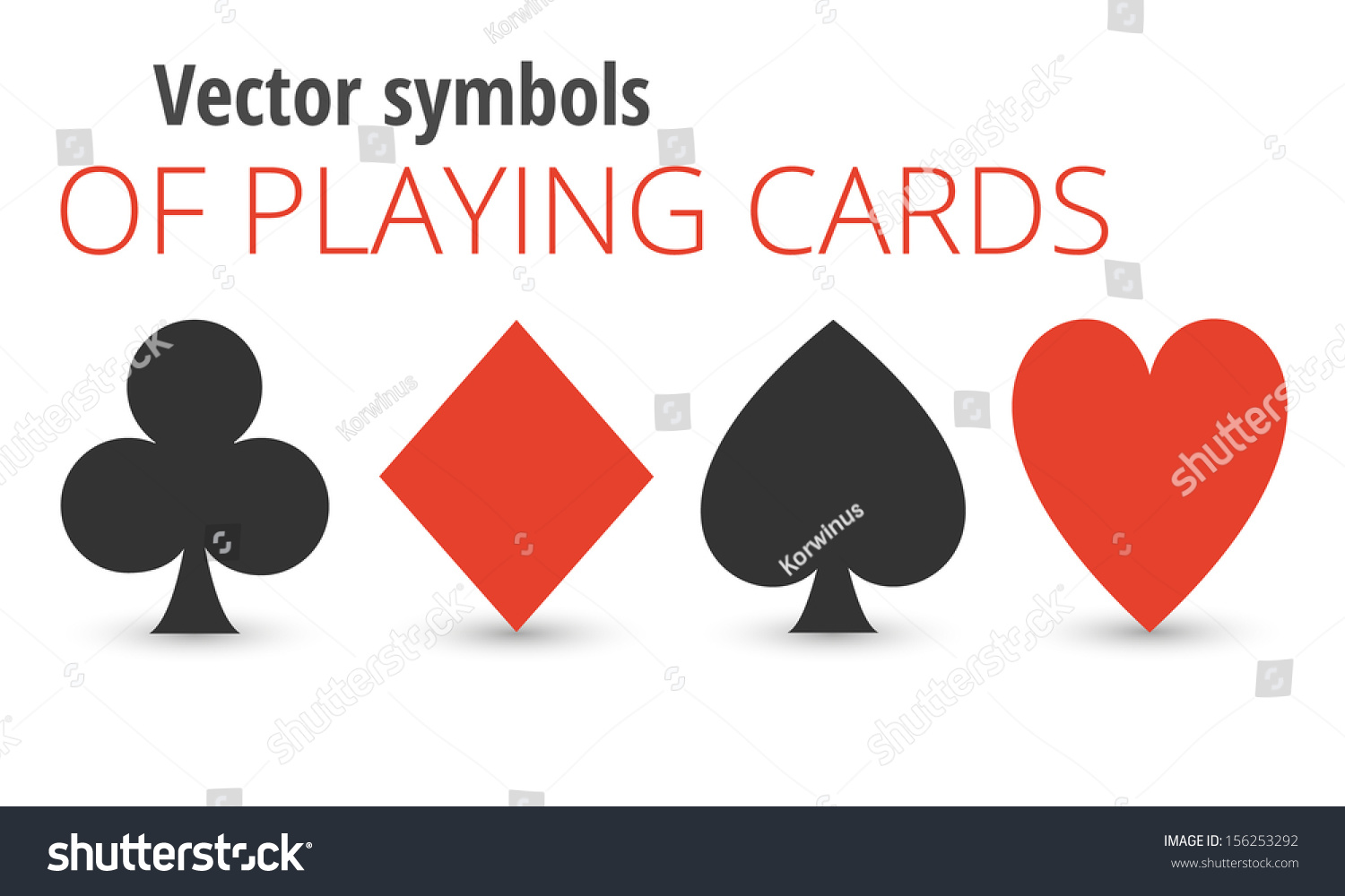 Vector Symbols Of Playing Cards 156253292 Shutterstock