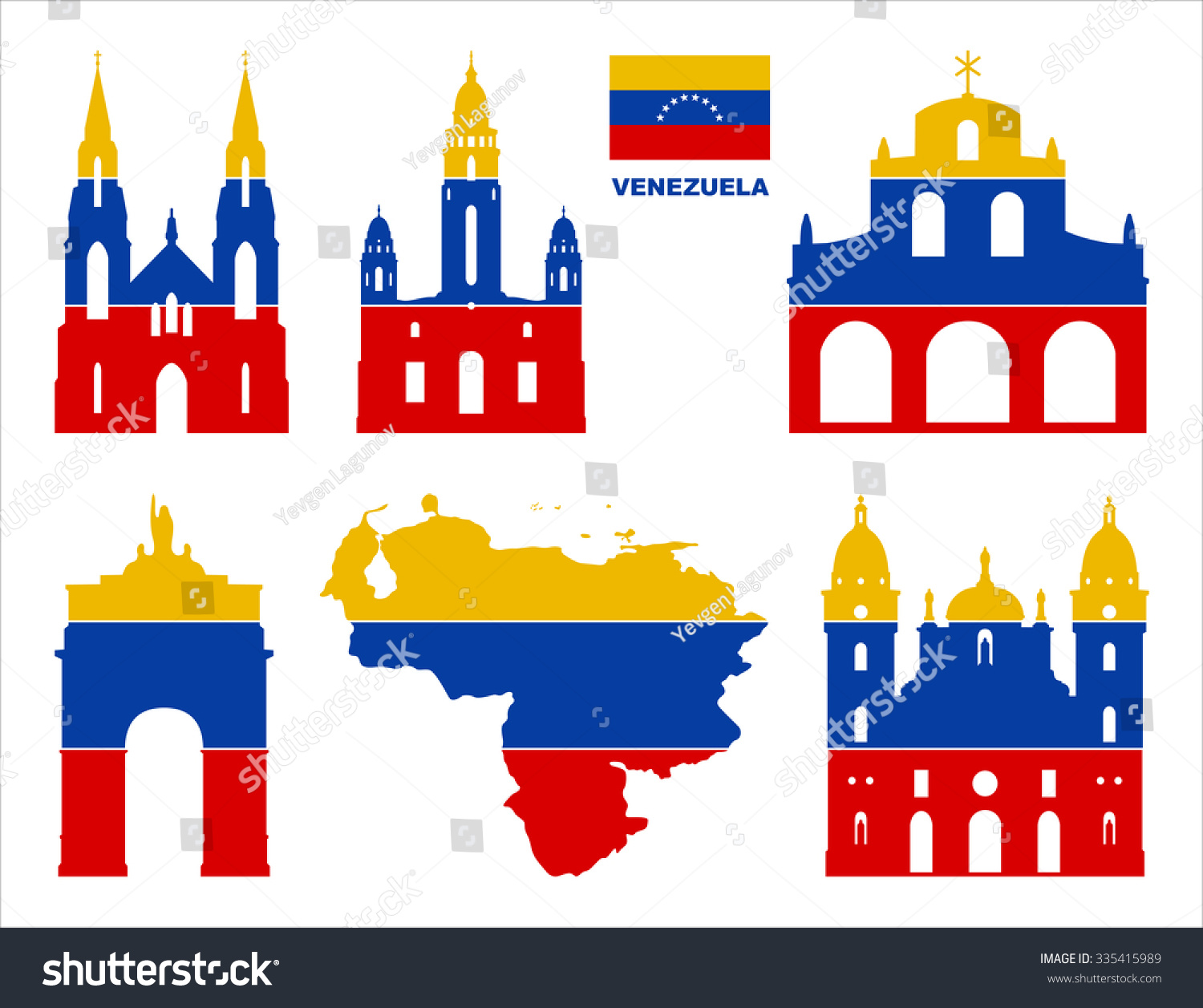 Vector Symbols Venezuela Stock Vector 335415989 - Shutterstock