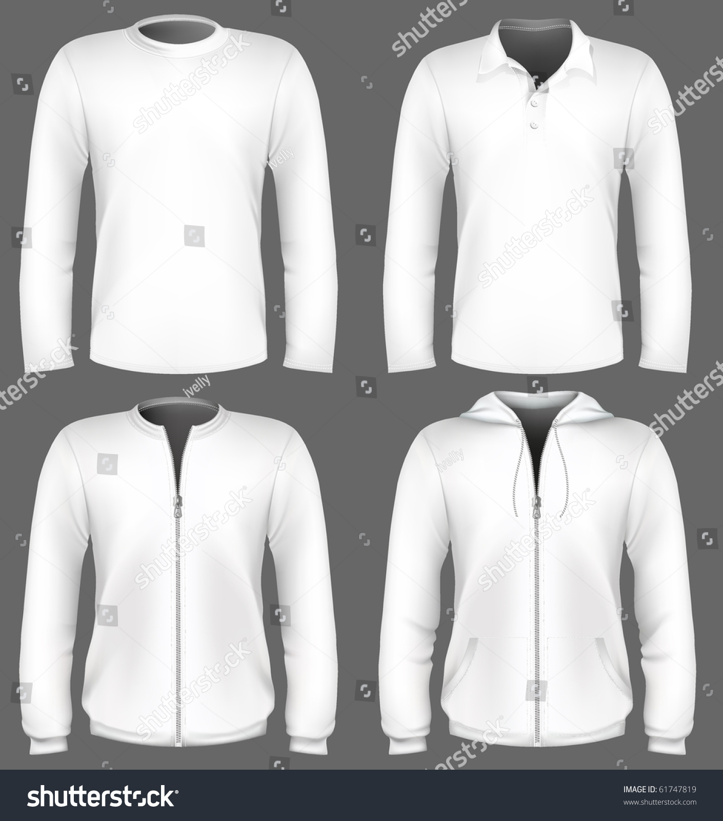 polo shirt and sweatshirt