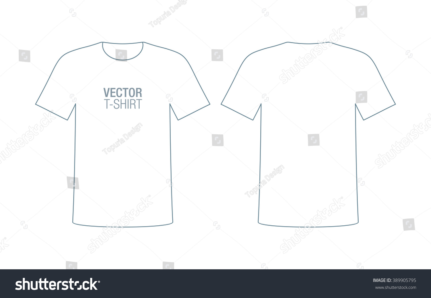 Download Vector Tshirt Silhouette Front Back Sides Stock Vector ...