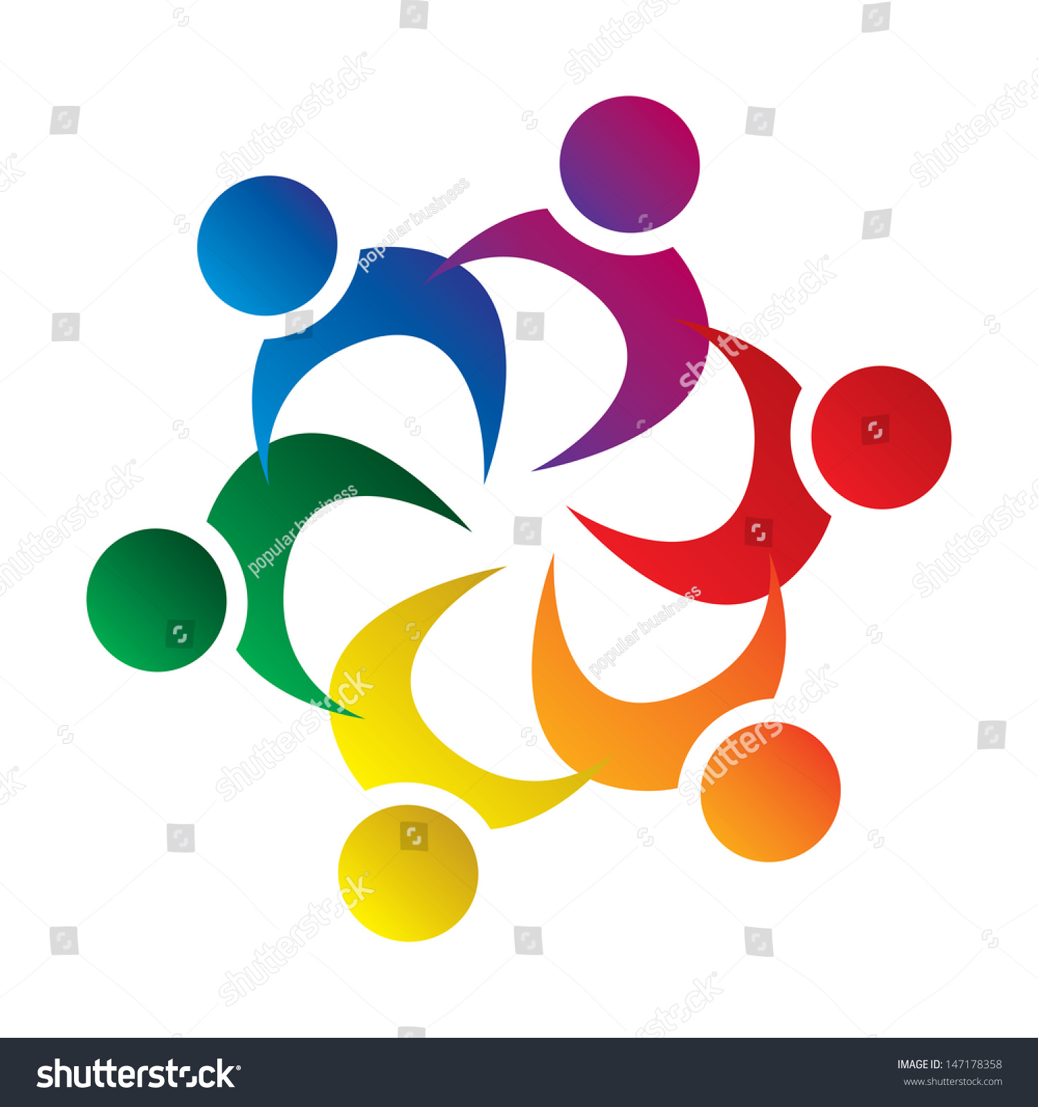 Vector Teamwork Union People - 147178358 : Shutterstock