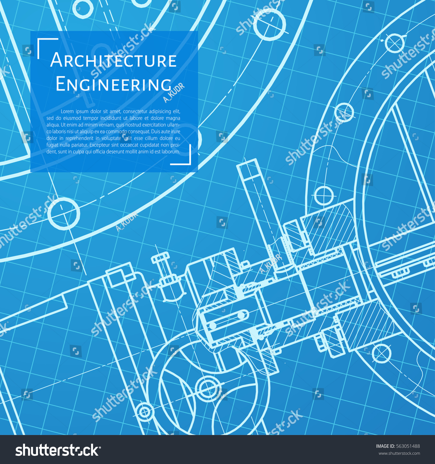 Vector Technical Blueprint Of Mechanism Engineer Illustration Vector Technical Blueprint Of Mechanism Engineer Illustration