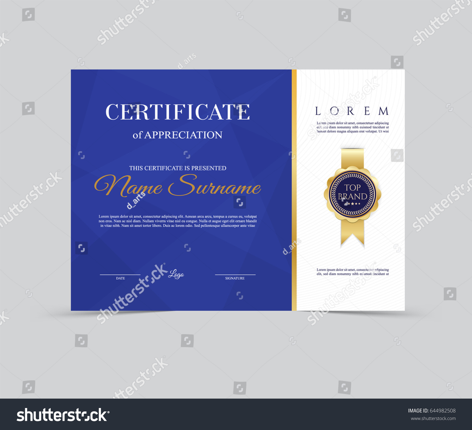 Vector Template Certificate Appreciation Stock Vector Royalty Free Vector Template Certificate Appreciation Stock Vector Royalty Free
