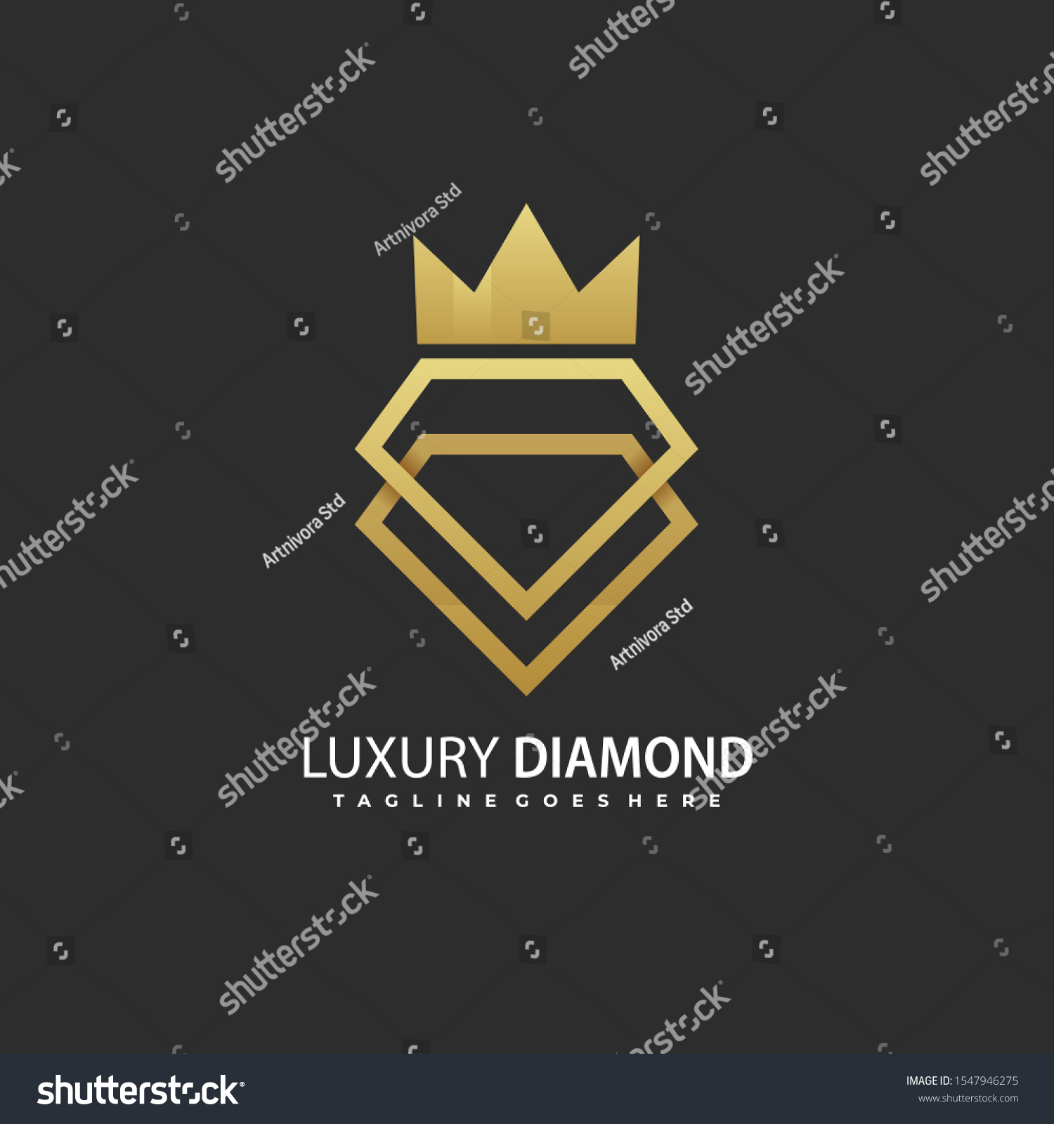 Vector Template Illustration Luxury Diamond Concept Stock Vector Royalty Free