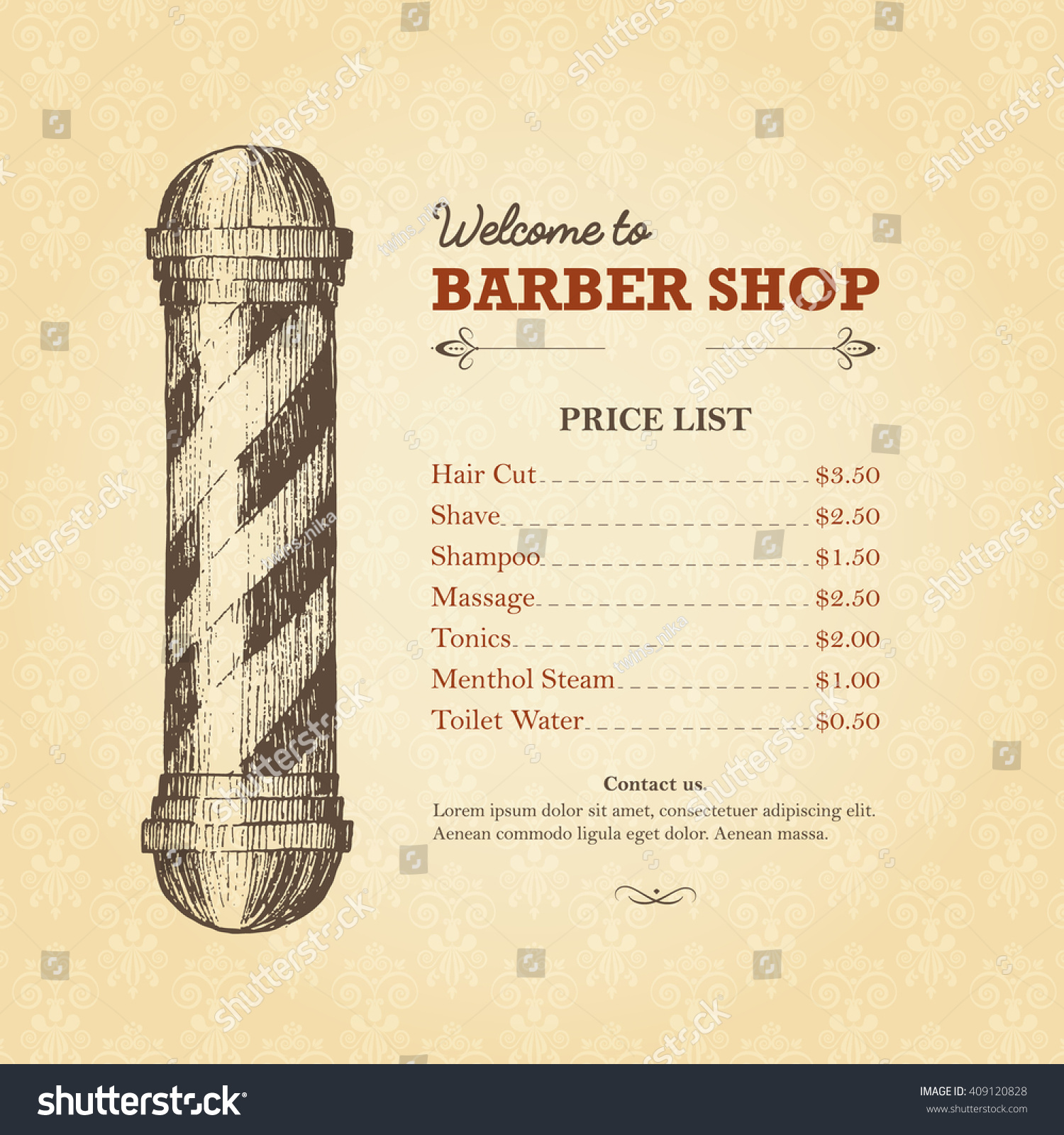 barber shop flyers