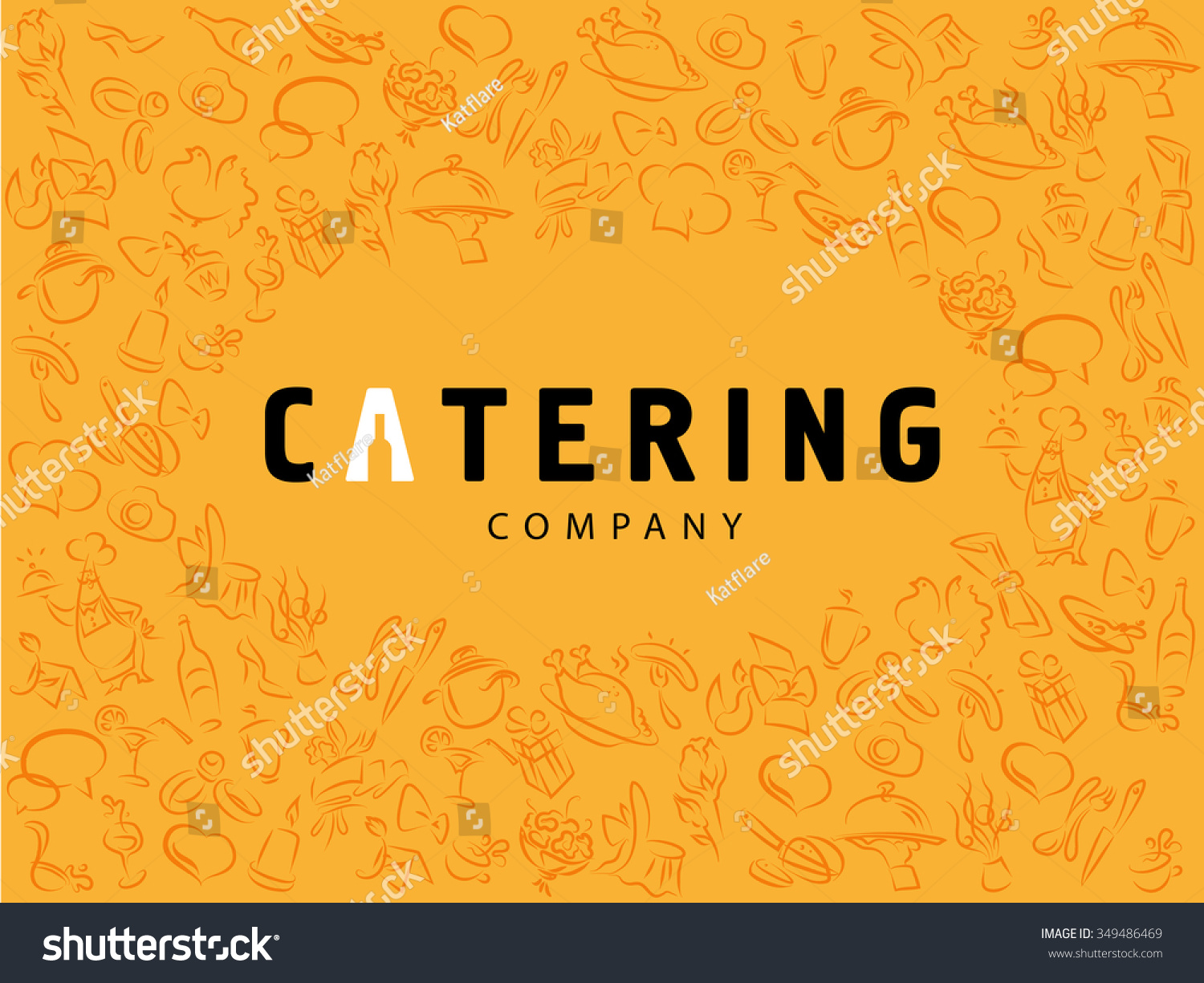 Vector Template Catering Company Logo Isolated Stock 