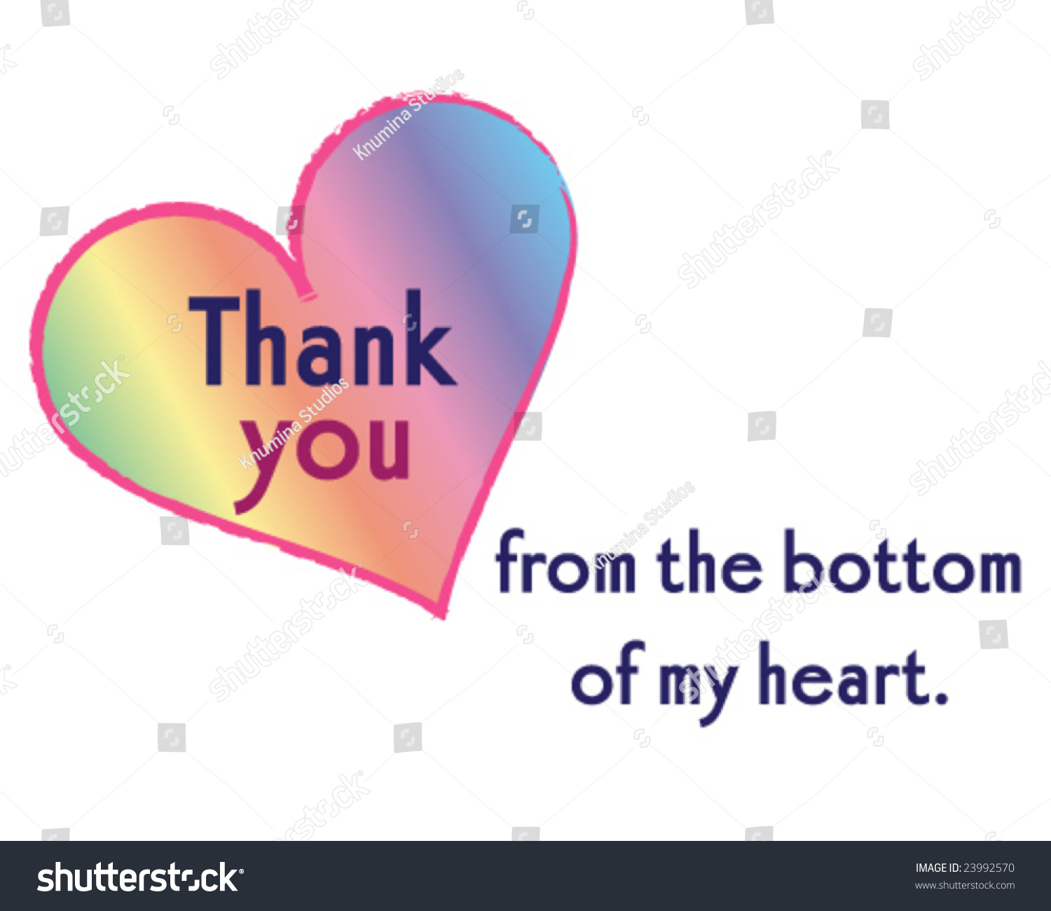 Vector Thank You Bottom Heart เวกเตอร์สต็อก ปลอดค่าลิขสิทธิ์ 23992570