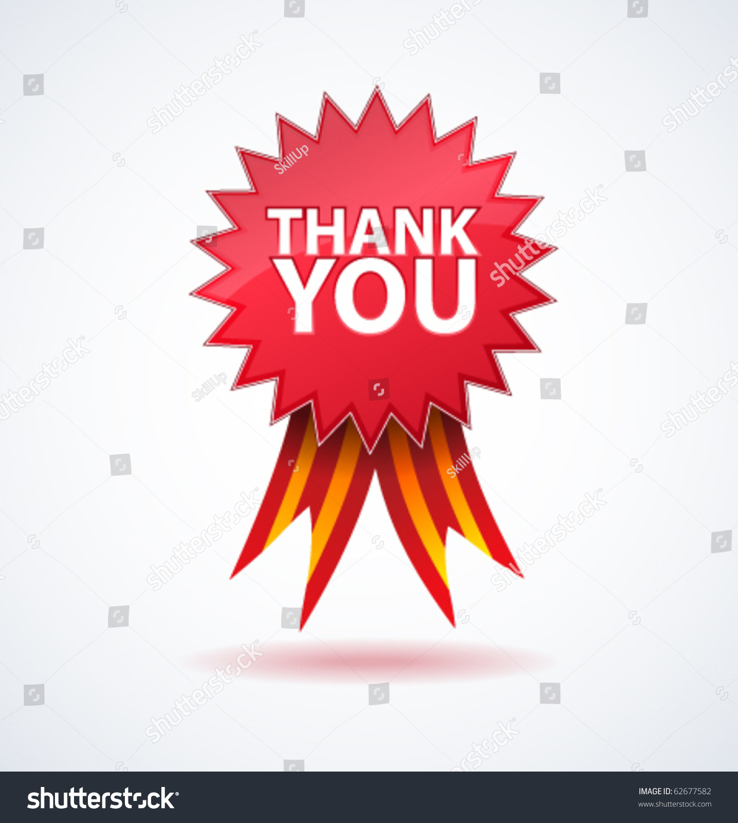 Vector Thank You Tag Ribbons Stock Vector 62677582 - Shutterstock