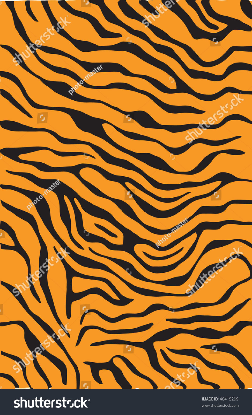 Vector Tiger Black And Orange Stripped - 40415299 : Shutterstock