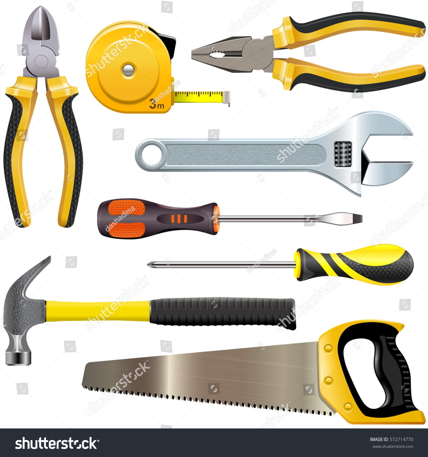 Vector Tool Set Stock Vector (Royalty Free) 572714770