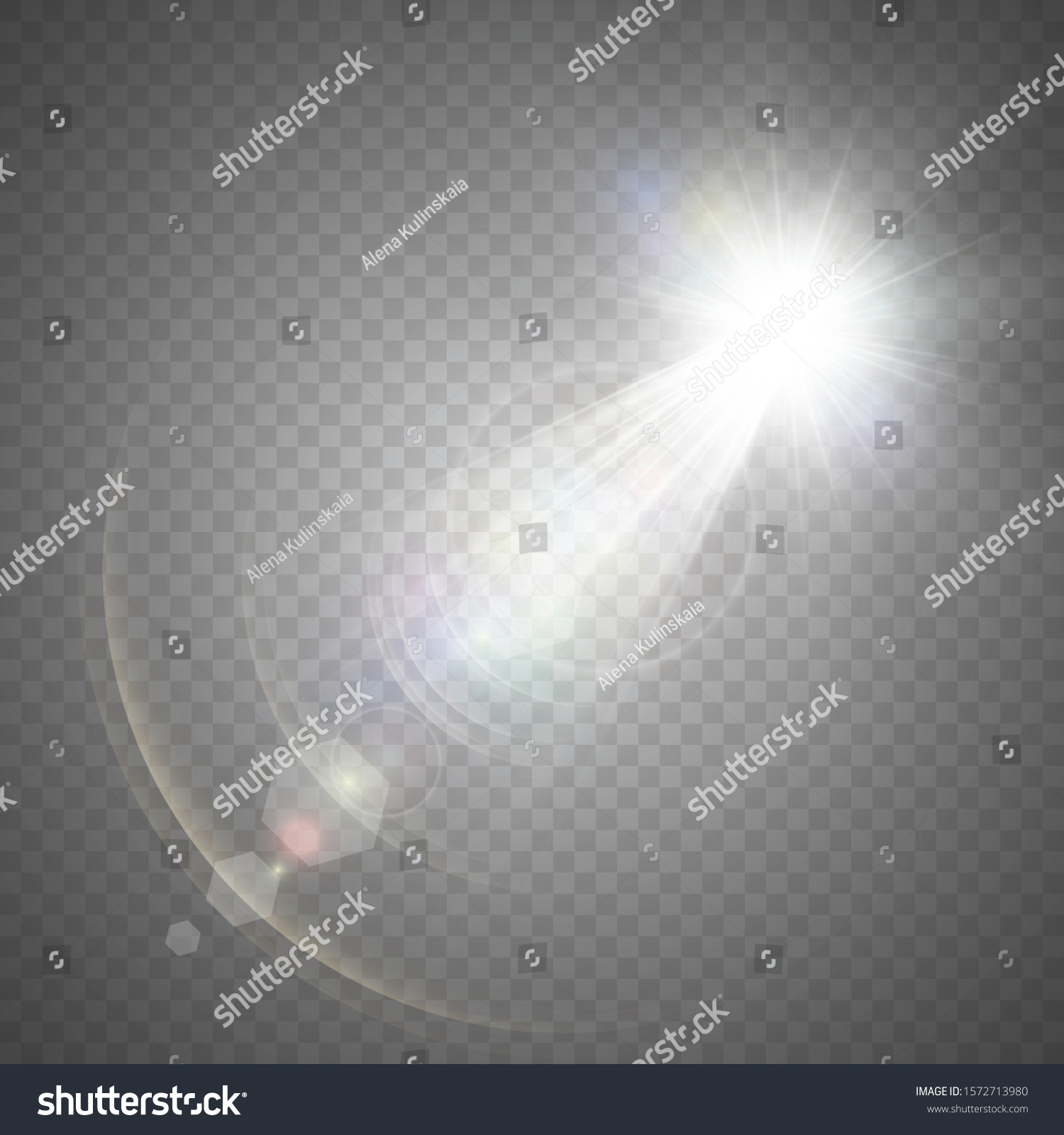 Vector Transparent Sunlight Special Lens Flare