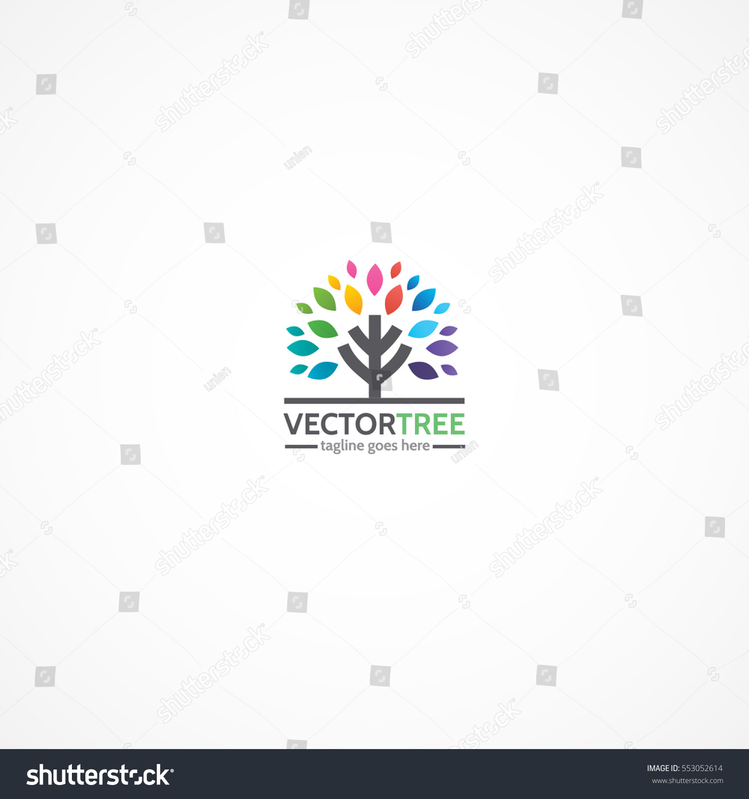 Vector Tree Logo. - 553052614 : Shutterstock