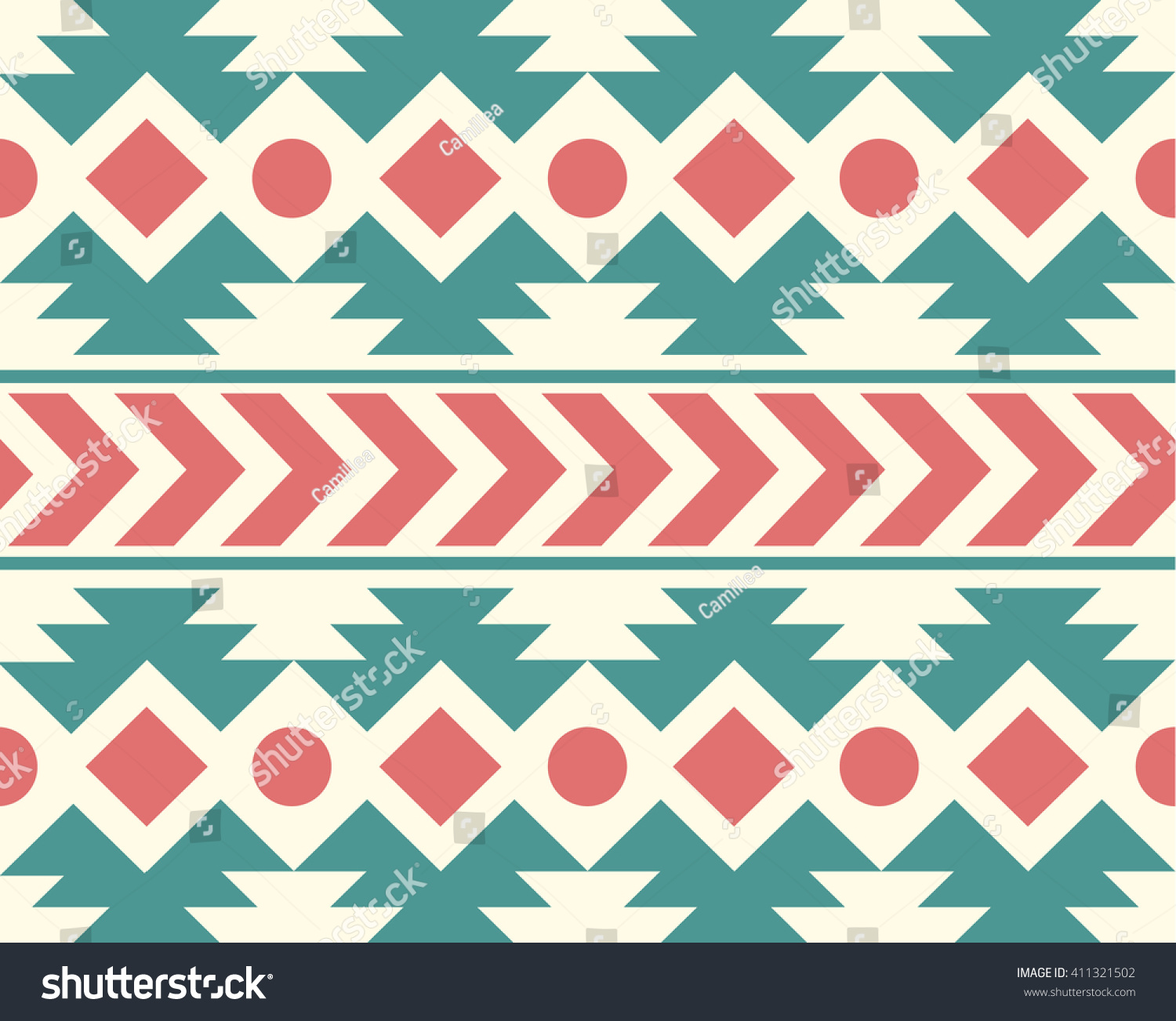 Vector Tribal Ethnic Pattern Stock Vector (Royalty Free) 411321502