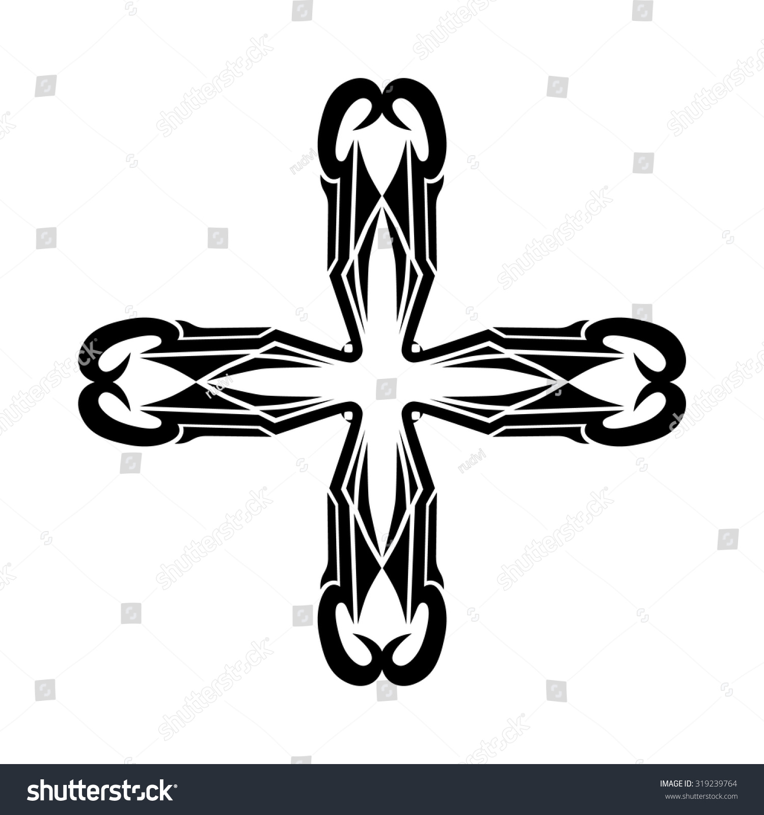 vector tribal tattoo cross designs vector stock vector 319239764 vector tribal tattoo cross designs vector stock vector 319239764