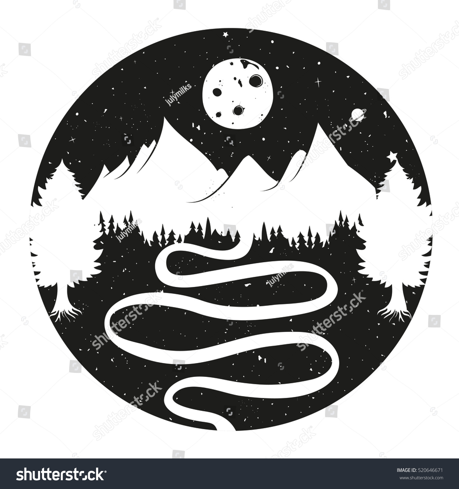 Free Free 98 Mountain Moon Svg SVG PNG EPS DXF File