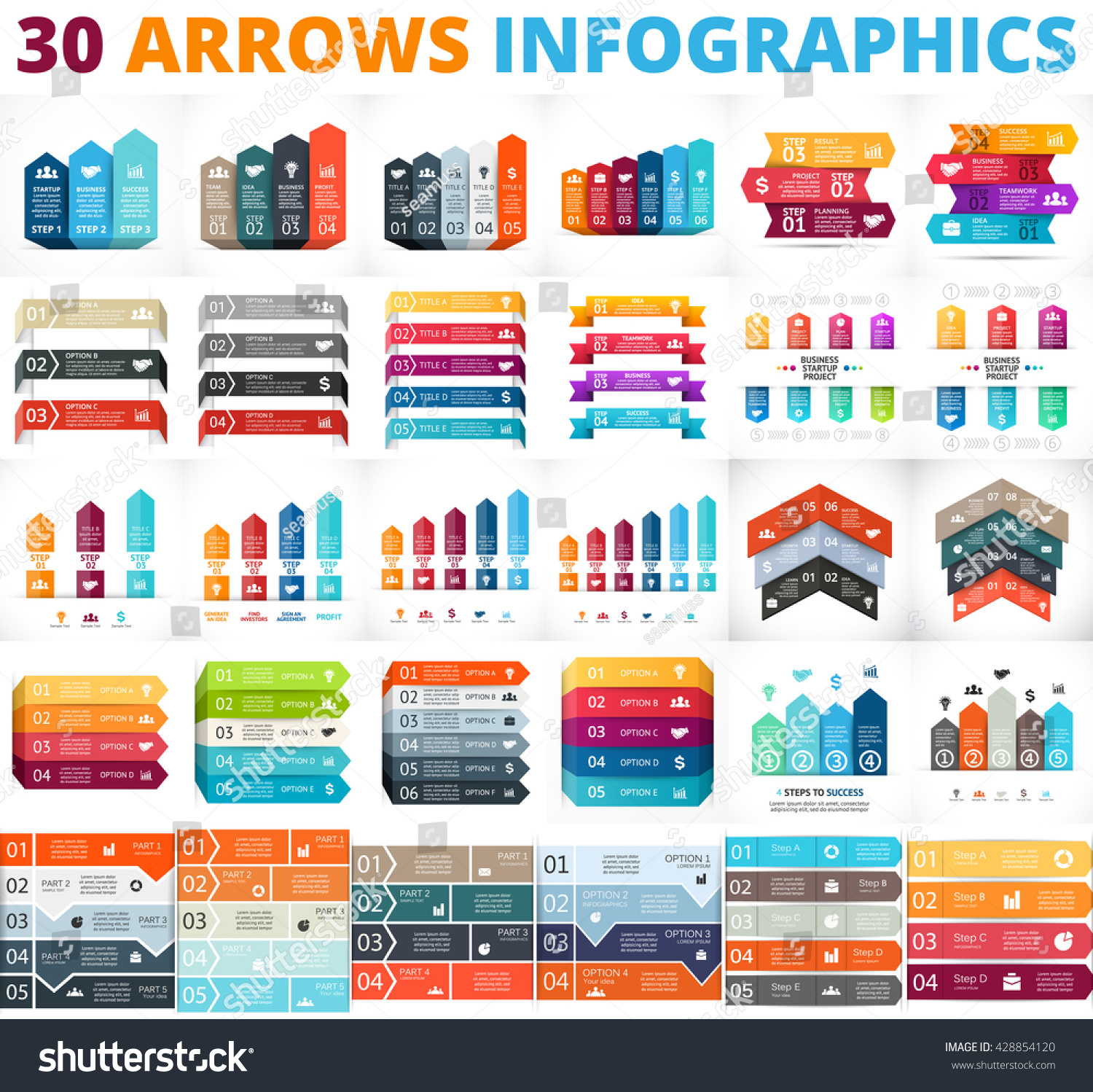 vector arrows infographic diagram graph presentation stock vector business performance presentation