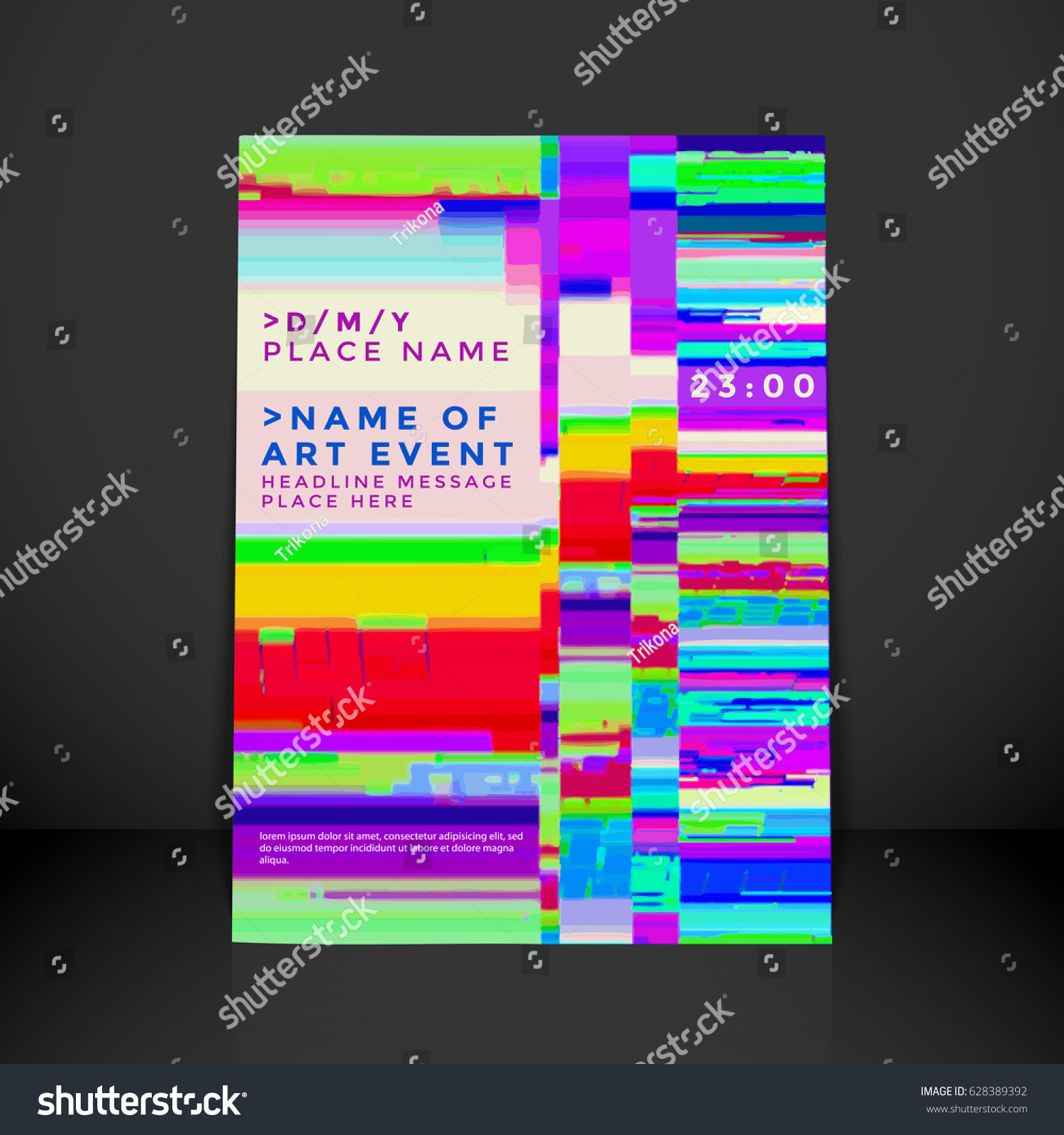 Vector Vibrant Colors Abstract Digital Glitch Stock Vector Royalty Free