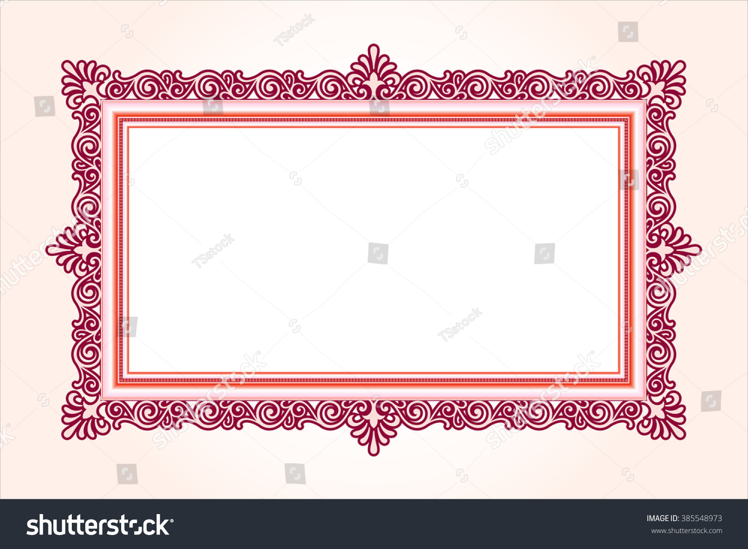 Vector Vintage Border Frame Logo Engraving Stock Vector (Royalty Free ...