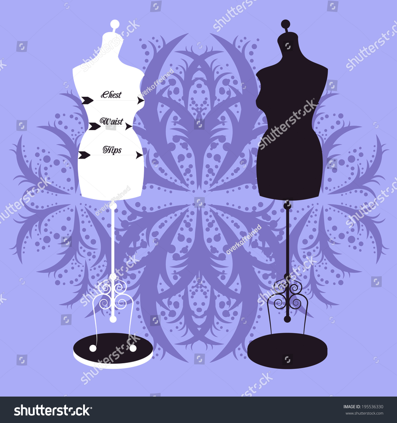 Vector Vintage Tailors Mannequin Female Body Stock Vector (Royalty Free ...