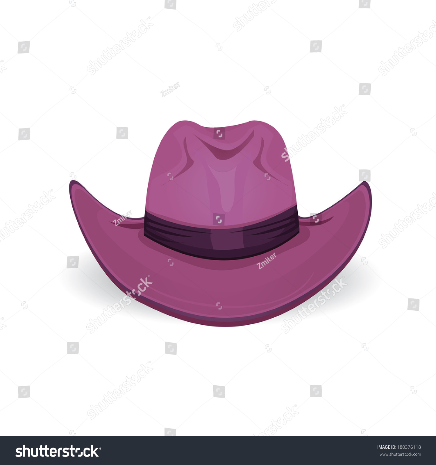 Vector Violet Cowboy Hat Isolated On Stock Vector 180376118 - Shutterstock