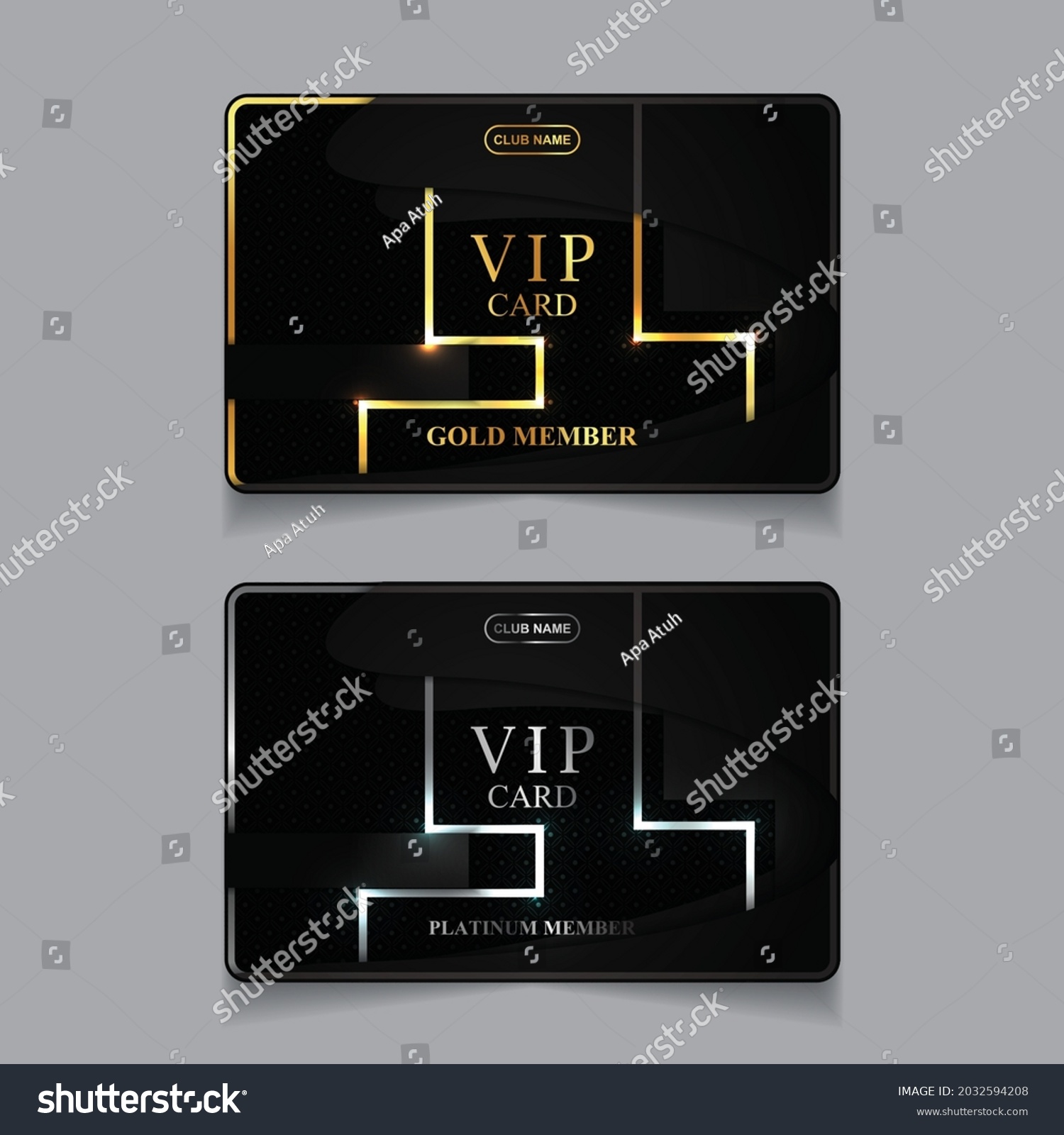 Vector Vip Golden Platinum Business Card Stock Vector (Royalty Free ...