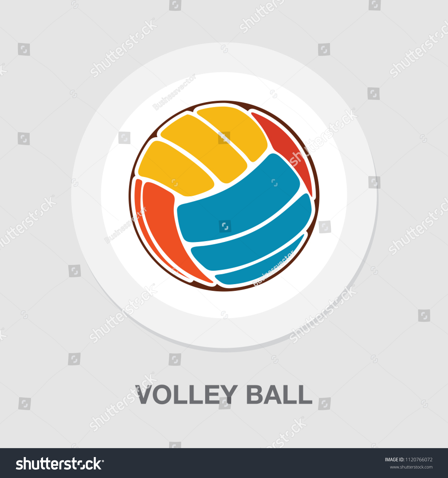 Vector Volleyball Illustration Isolated Play Game Stock Vector (Royalty ...