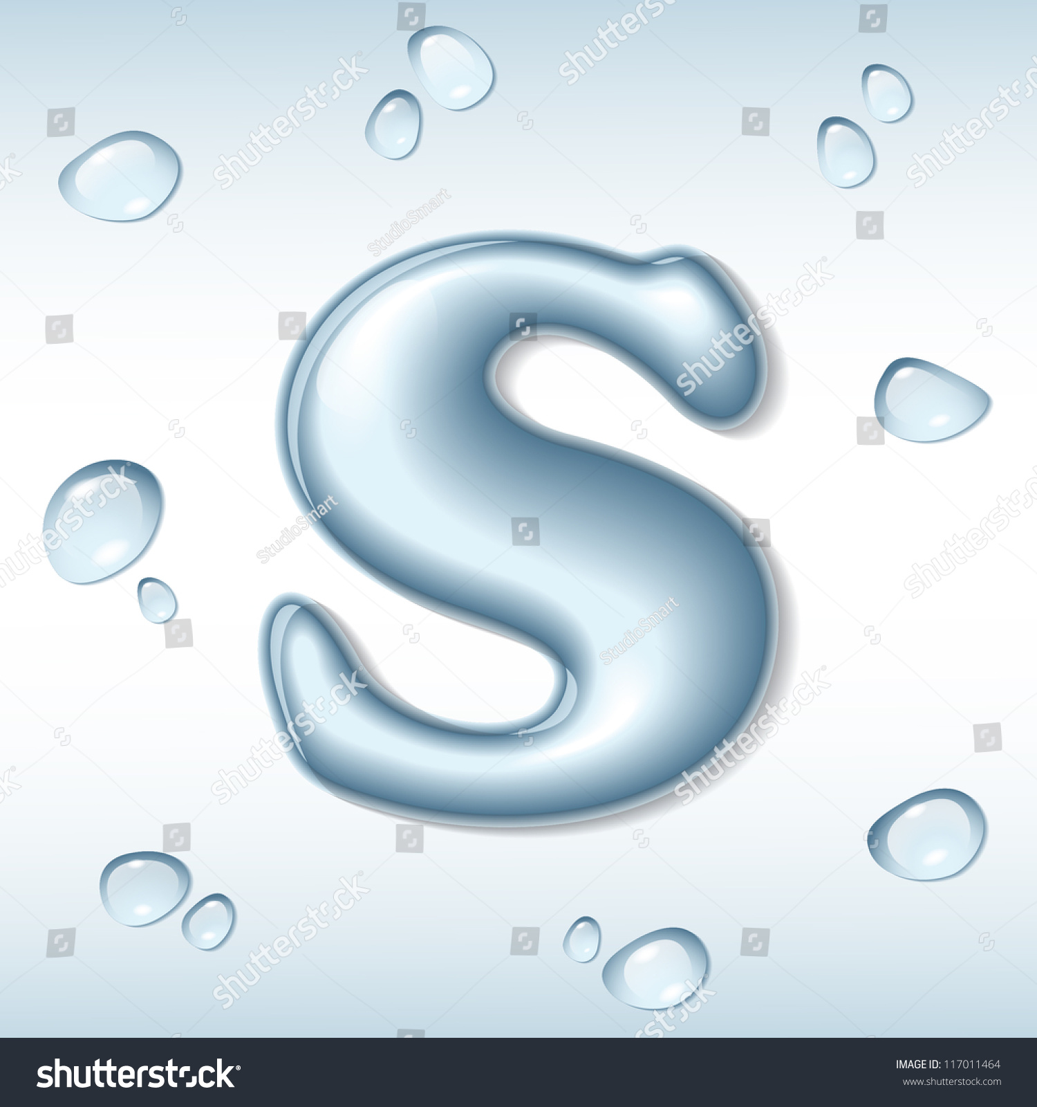 vector water letter 117011464   Vector Letter Stock Water Vector Shutterstock