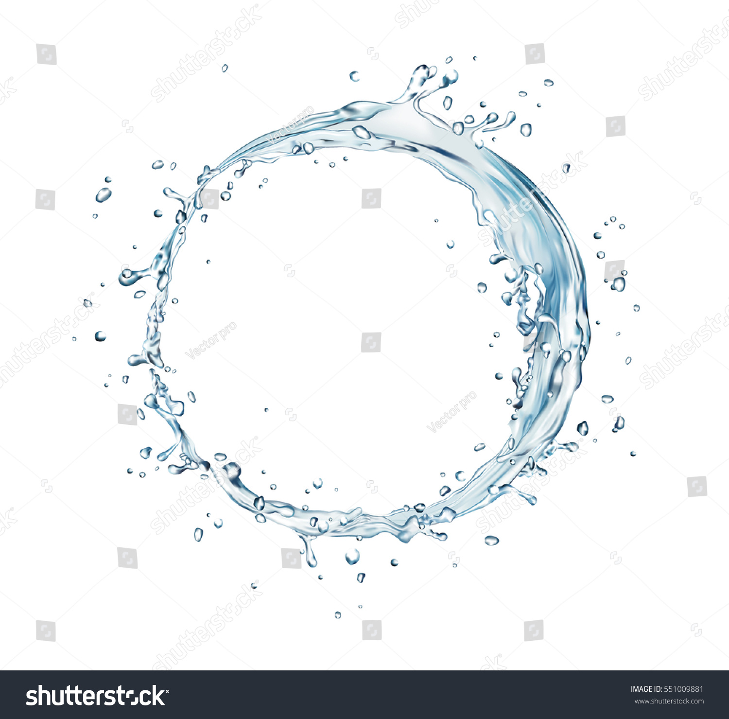 circle splash vector Water Vector Vector 551009881 Splash Circle Stock