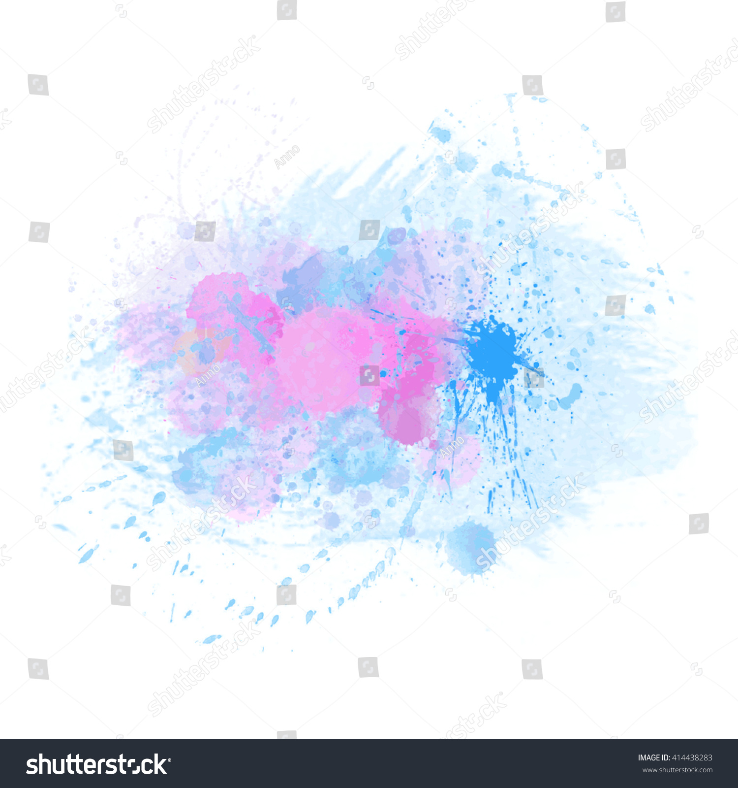 Vector Watercolor Blue Purple Pink Vector Stock Vector 414438283 ...