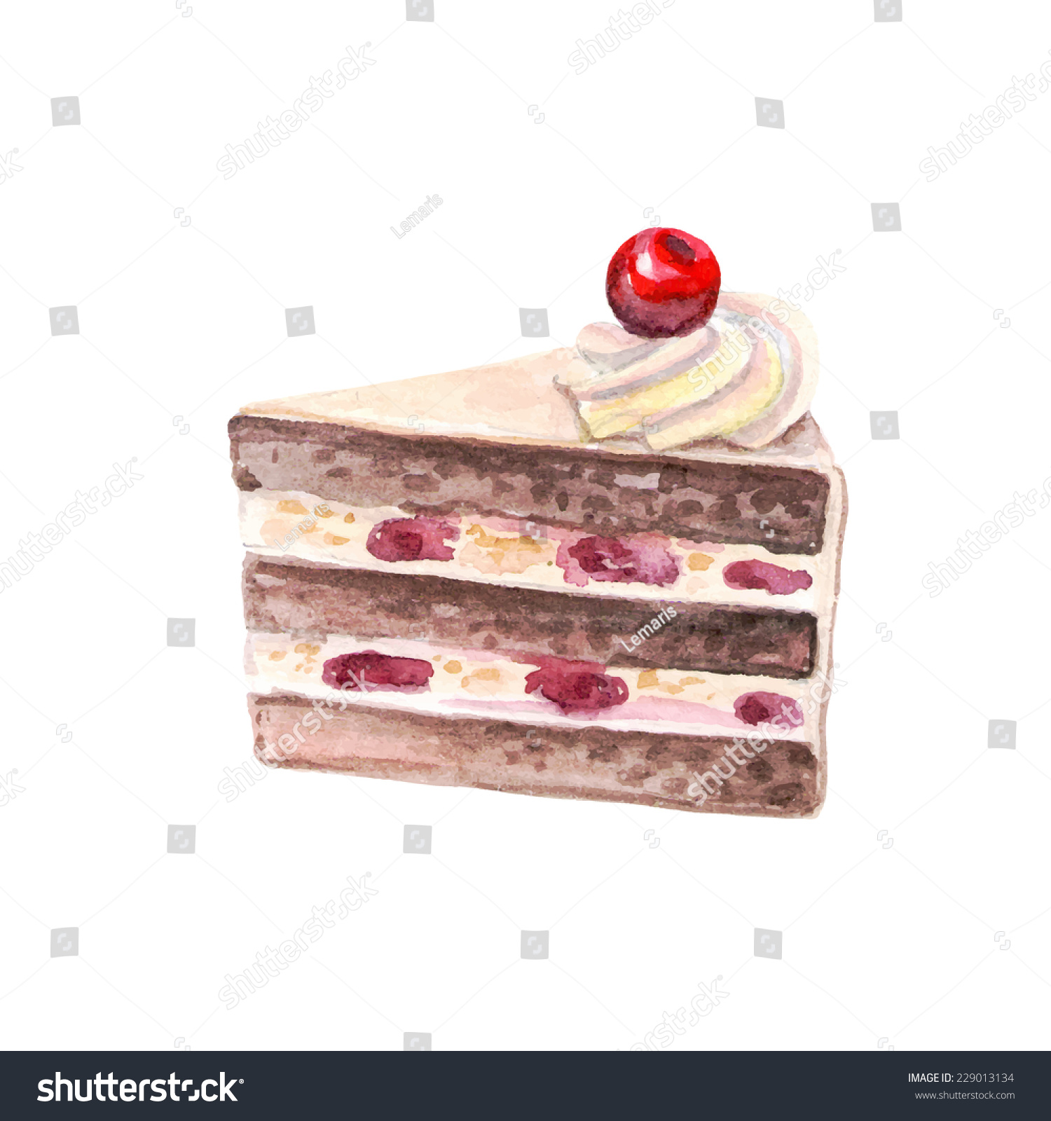 3,639 Watercolor cake slice Images, Stock Photos & Vectors | Shutterstock