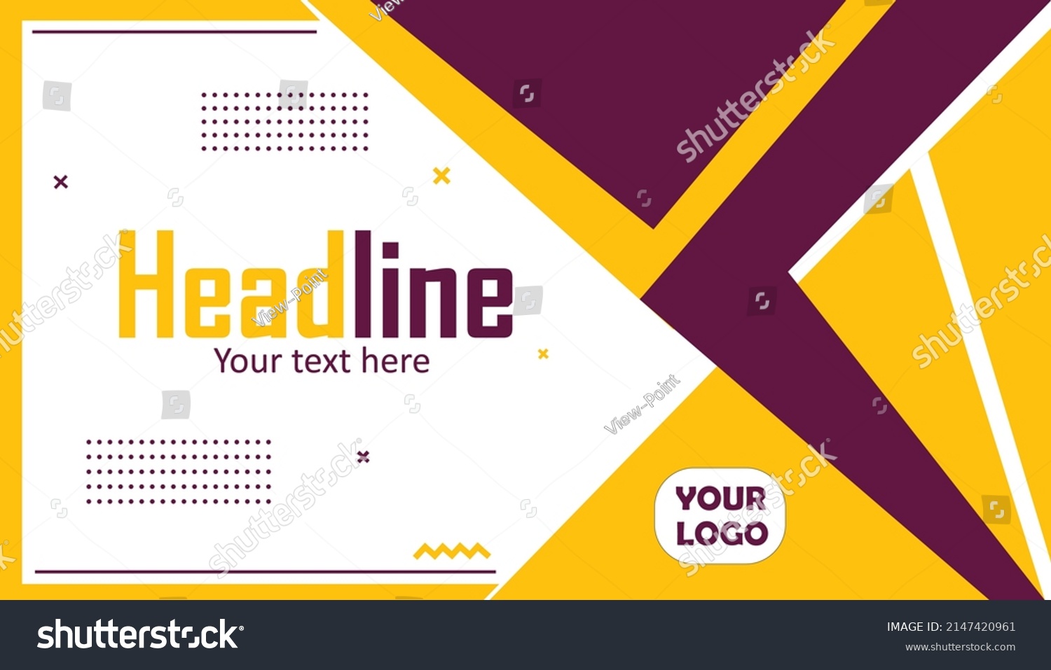 Vector  Banner Template Headline Banner Stock Vector (Royalty Free