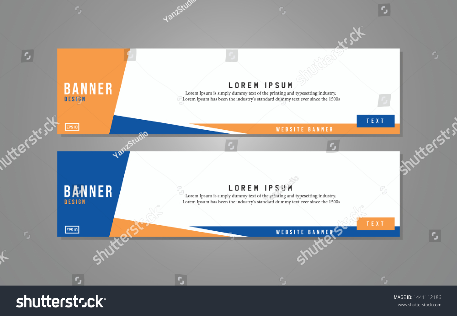 Vector Website Banner Template Design Business Stock Vector With Regard To Website Banner Design Templates