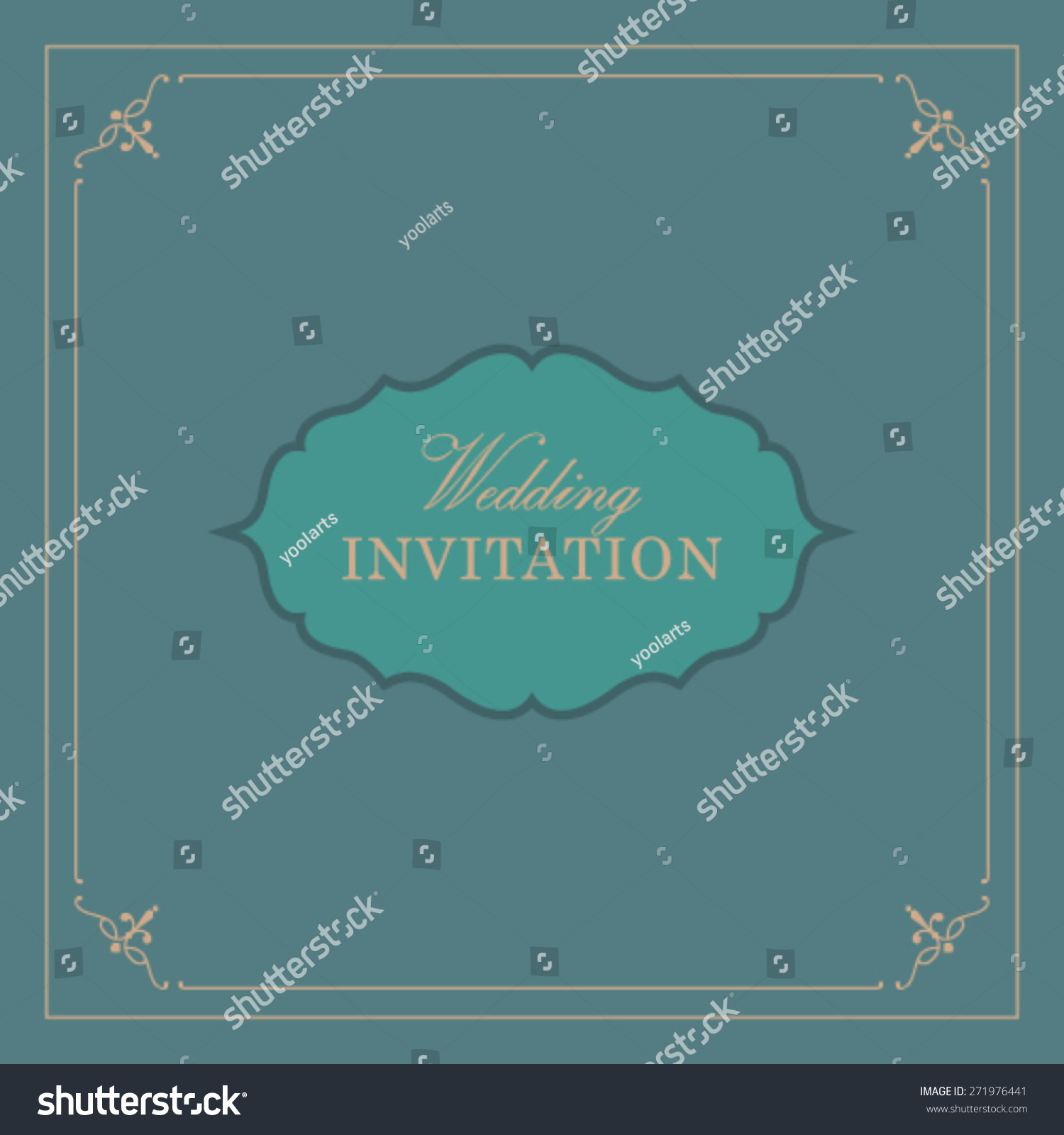 stock vector vector wedding card or invitation with floral ornament background perfect as invitation or 271976441