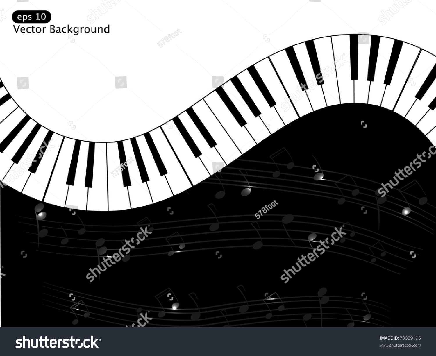 Vector White And Black Musical Background - 73039195 : Shutterstock