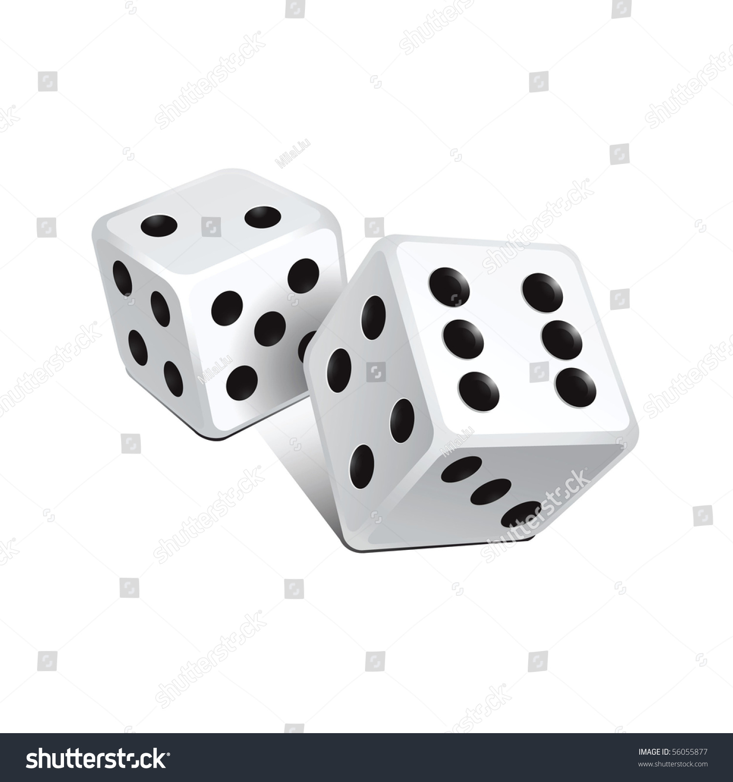 Vector White Dice Stock Vector 56055877 - Shutterstock