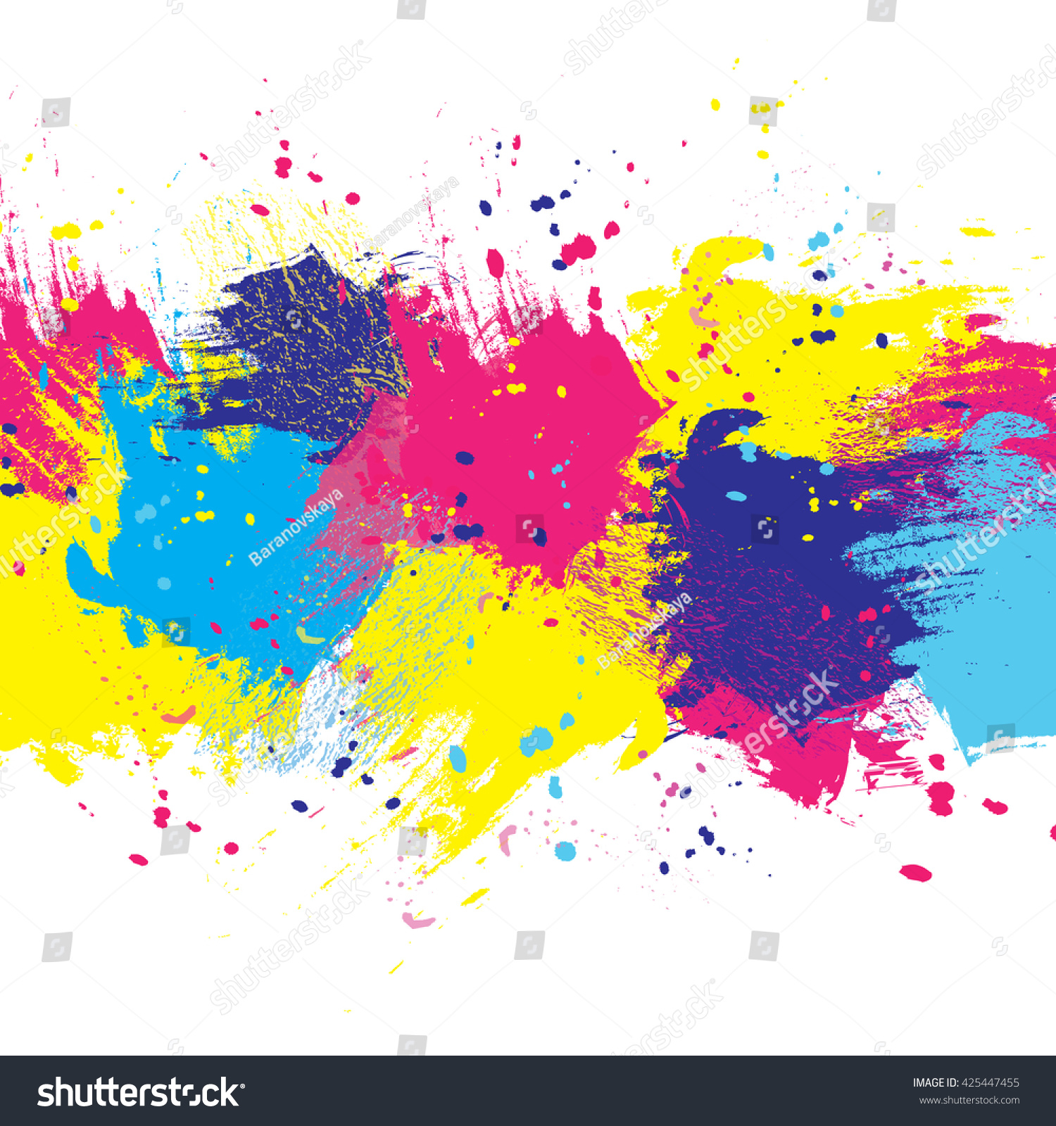 Vector White Watercolor Background Colorful Abstract Stock Vector