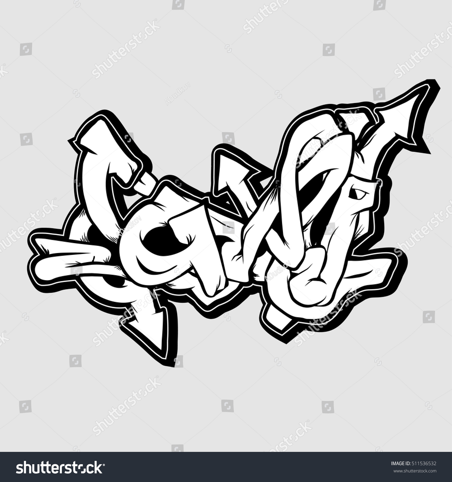 Vector Wild Style Abstract Graffiti Piece Stock Vector 511536532 ...