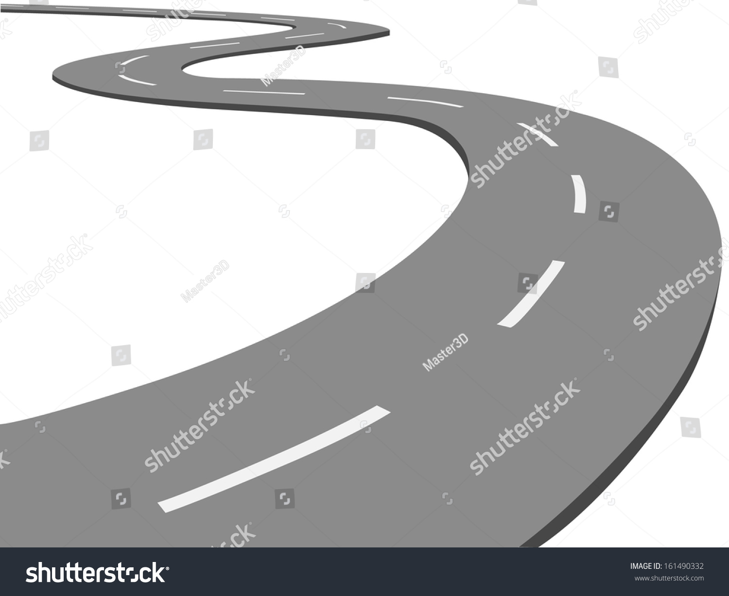 Vector Winding Road - 161490332 : Shutterstock