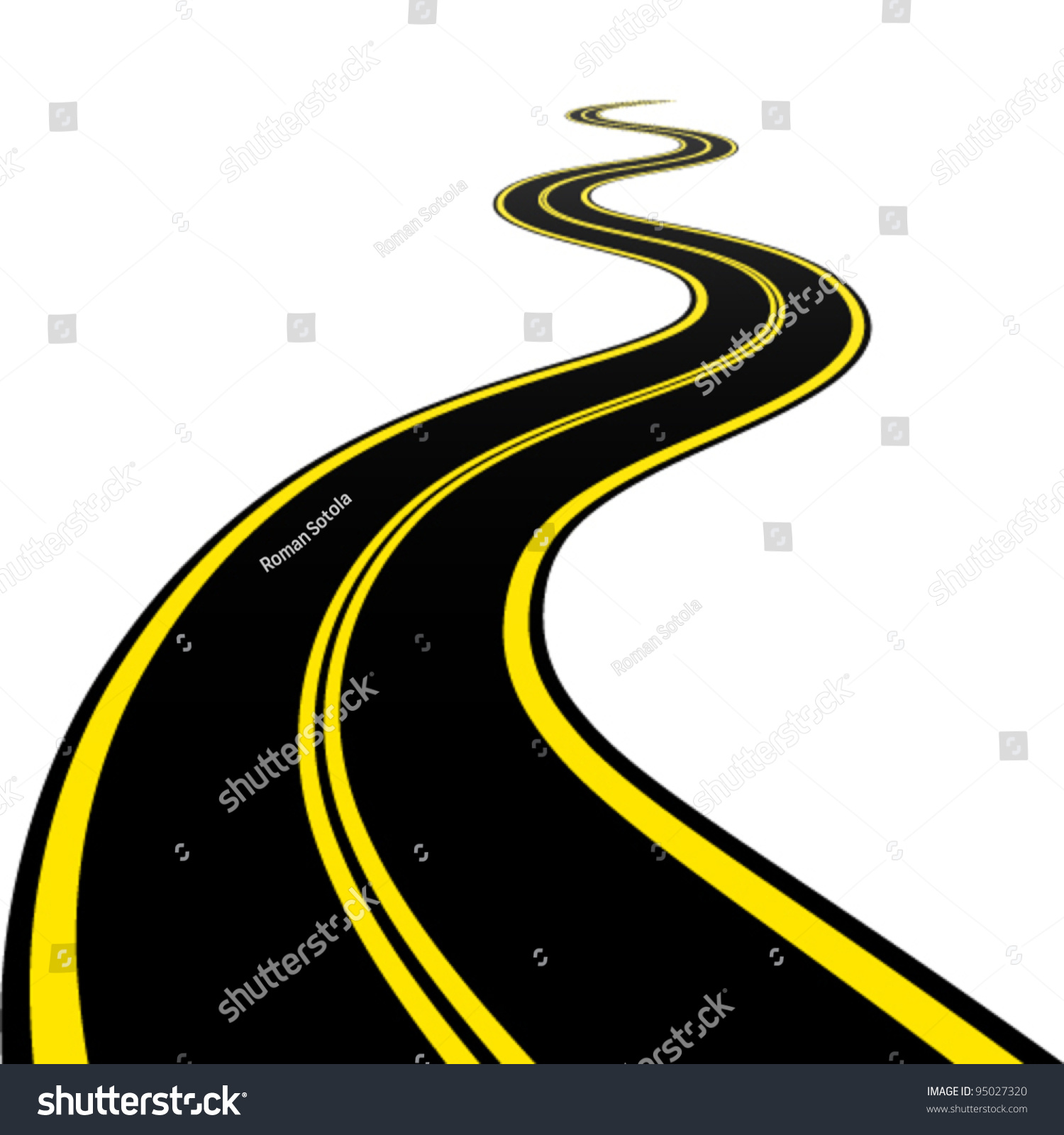 Vector Winding Road - 95027320 : Shutterstock