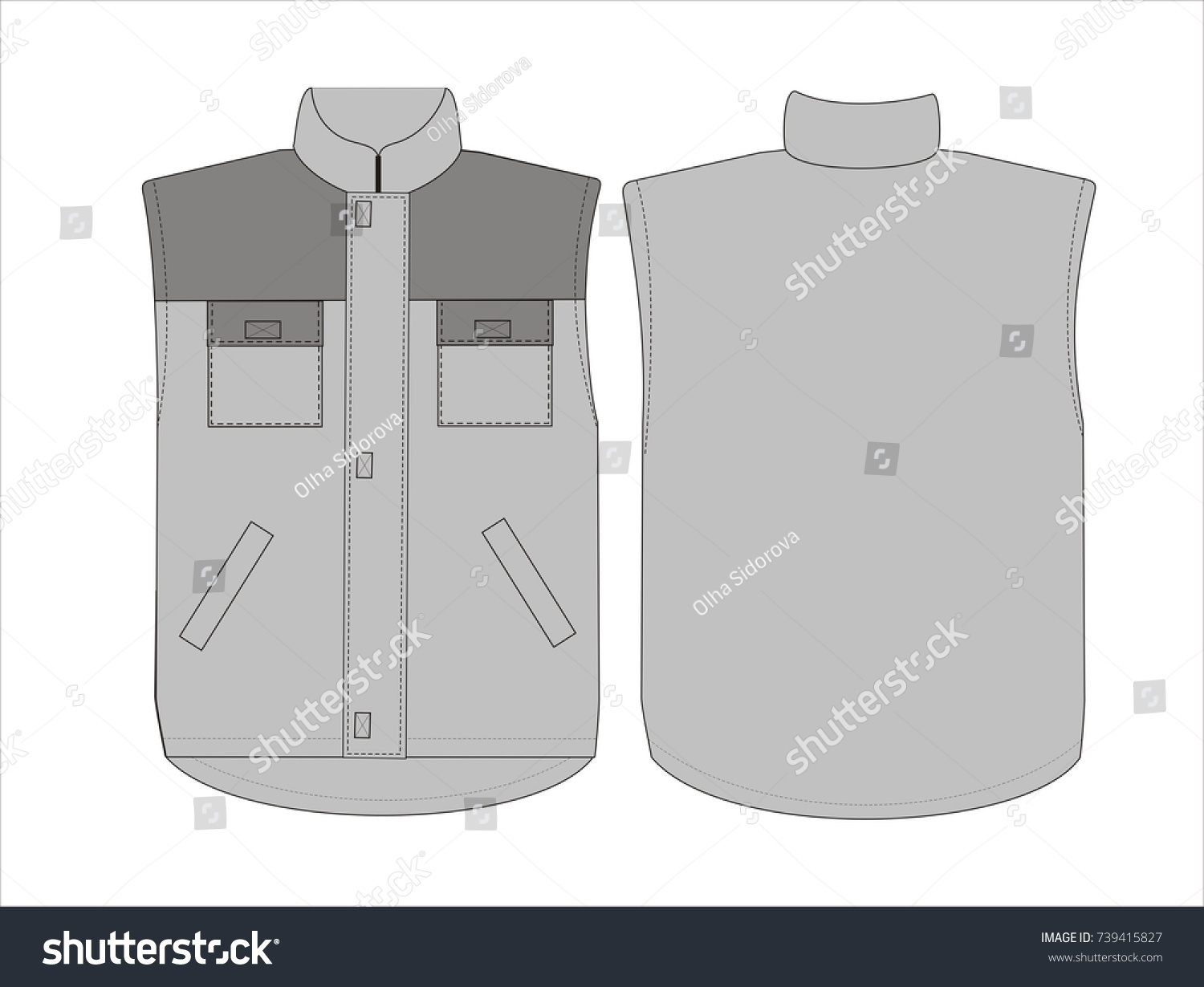 sleeveless work jacket