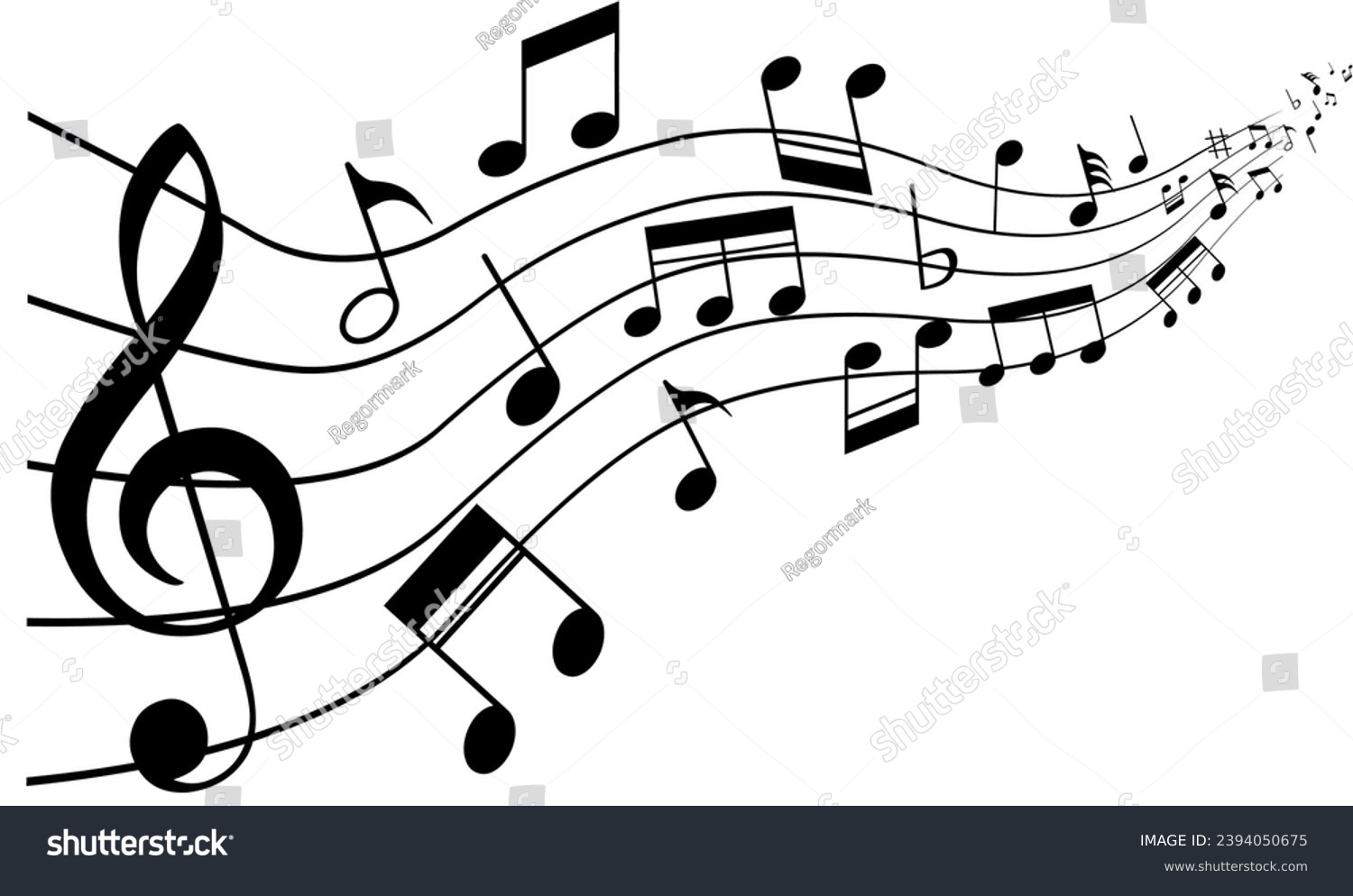 SVG of Vector with symbols and musical notes svg