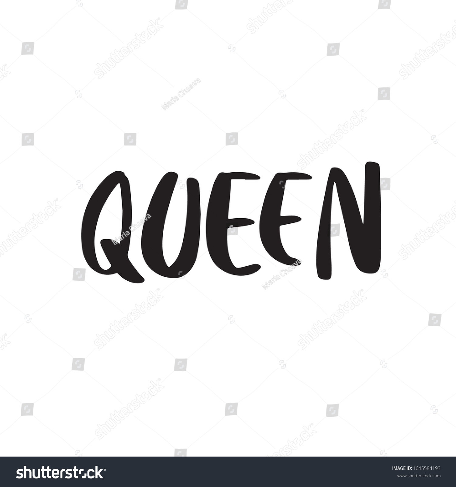 Vector Women Girl Lettering Stock Vector (Royalty Free) 1645584193