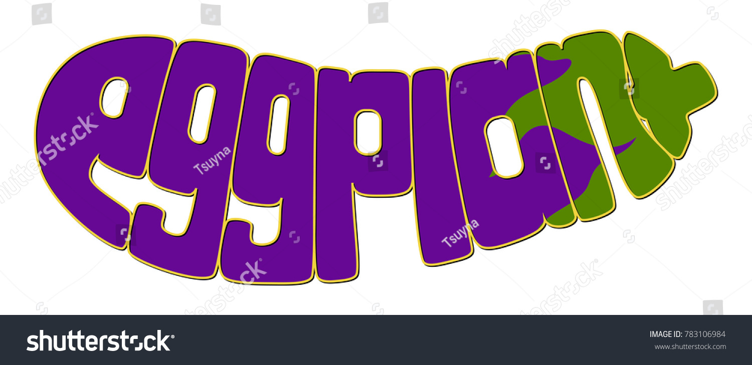 Vector Word Eggplant Shape Eggplant 3d Stock Vector (Royalty Free Vector Word Eggplant Shape Eggplant 3d Stock Vector (Royalty Free