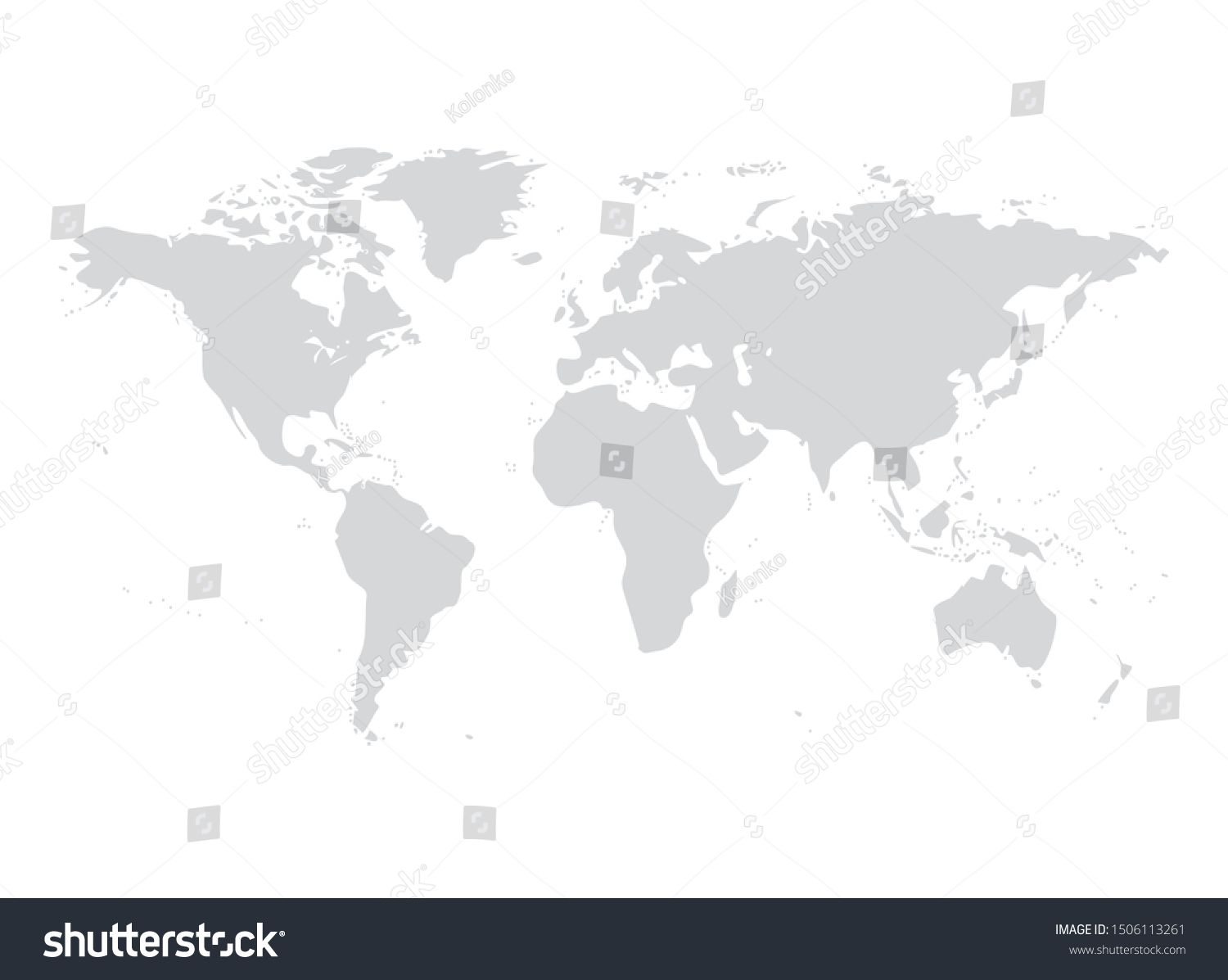ベクター世界地図イラストオーストラリア アジアヨーロッパ のベクター画像素材 ロイヤリティフリー