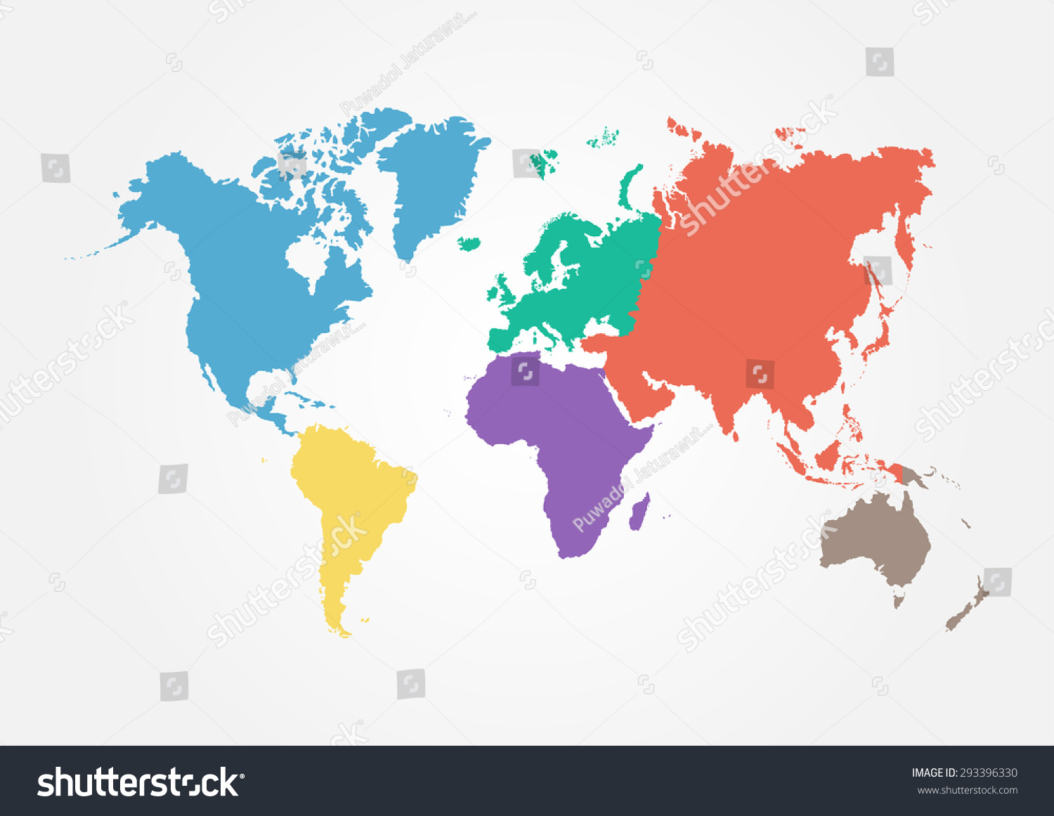 Colorful Map Of World Vector Political Map With Different Colors Of Images